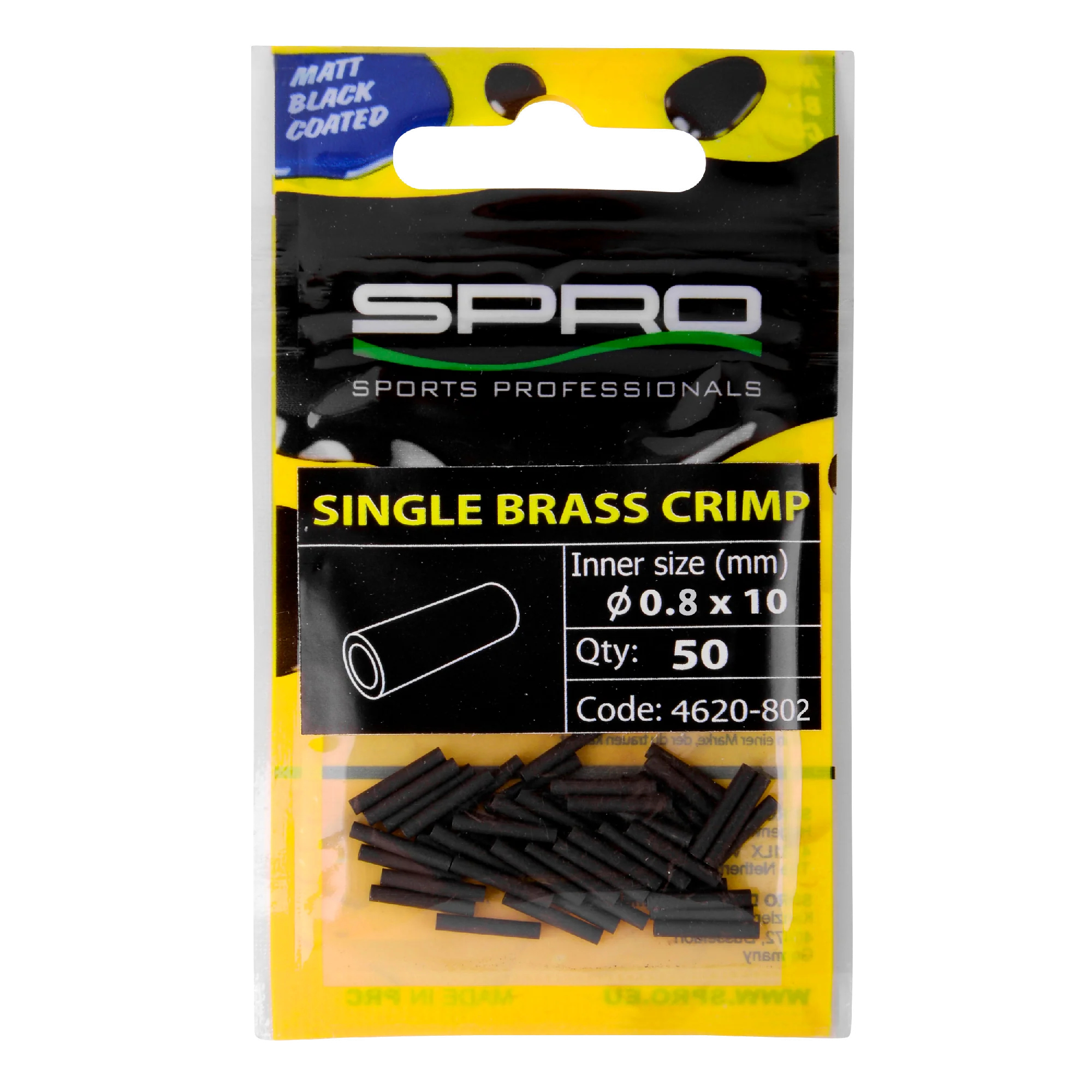 Sleeve Spro Matte Black Single Brass Crimp - Image 2