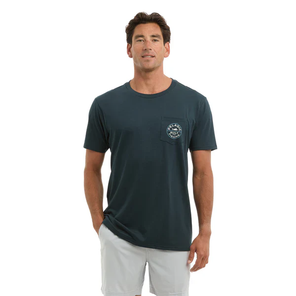 T-shirt Pelagic Premium Triblend Built Heather Navy - Image 3
