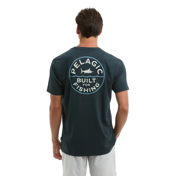 T-shirt Pelagic Premium Triblend Built Heather Navy - Image 4